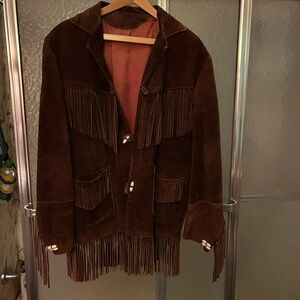 Brown Suede Fringe Jacket